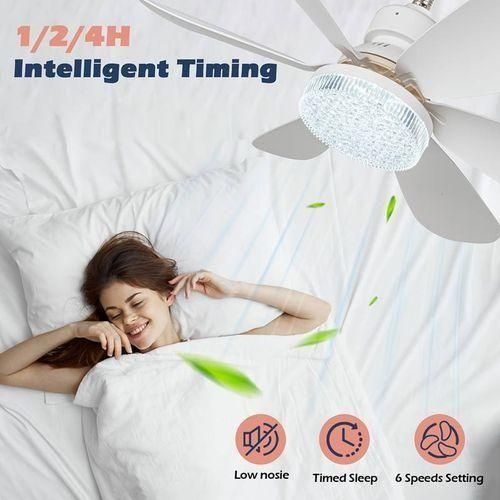 40W E27 LED Ceiling Fan Light with Remote Control – Smart 3-Speed Low-Profile Fan & LED Ceiling Light for Bedroom, Kitchen & Living Room - Bumble Shop