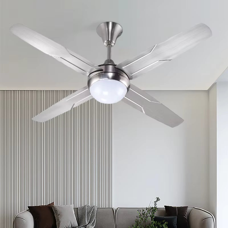 48 Inch 4-Blade Ceiling Fan with LED Light & Remote Control – Metal Pure Copper Motor Air Cooling Fan