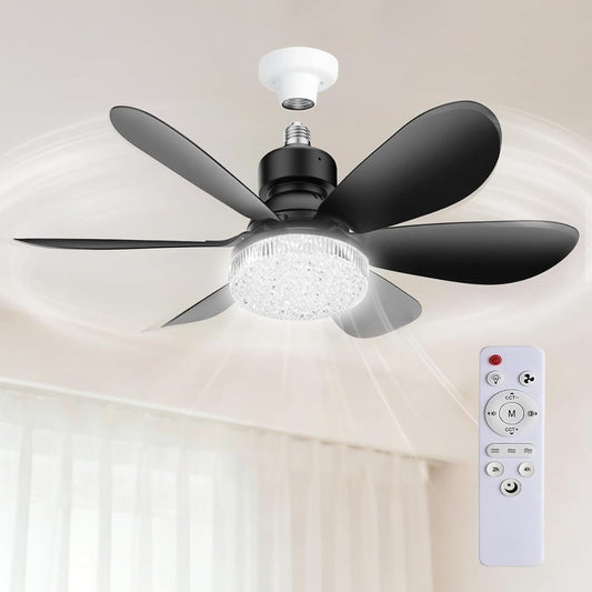 40W E27 LED Ceiling Fan Light with Remote Control – Smart 3-Speed Low-Profile Fan & LED Ceiling Light for Bedroom, Kitchen & Living Room - Bumble Shop
