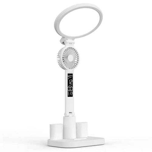 Rechargeable LED Desk Lamp with USB Fan
