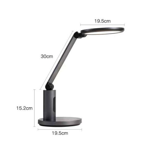 LED Desktop Study Table Lamp - Sliding Dimming - Eye Protection - Gray & Black