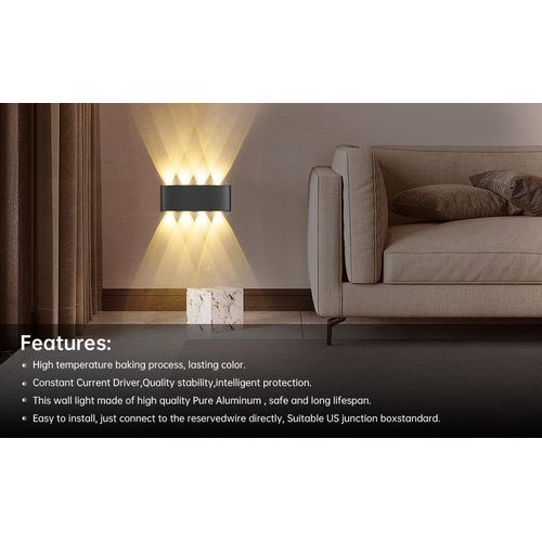 8W Up and Down LED Wall Light