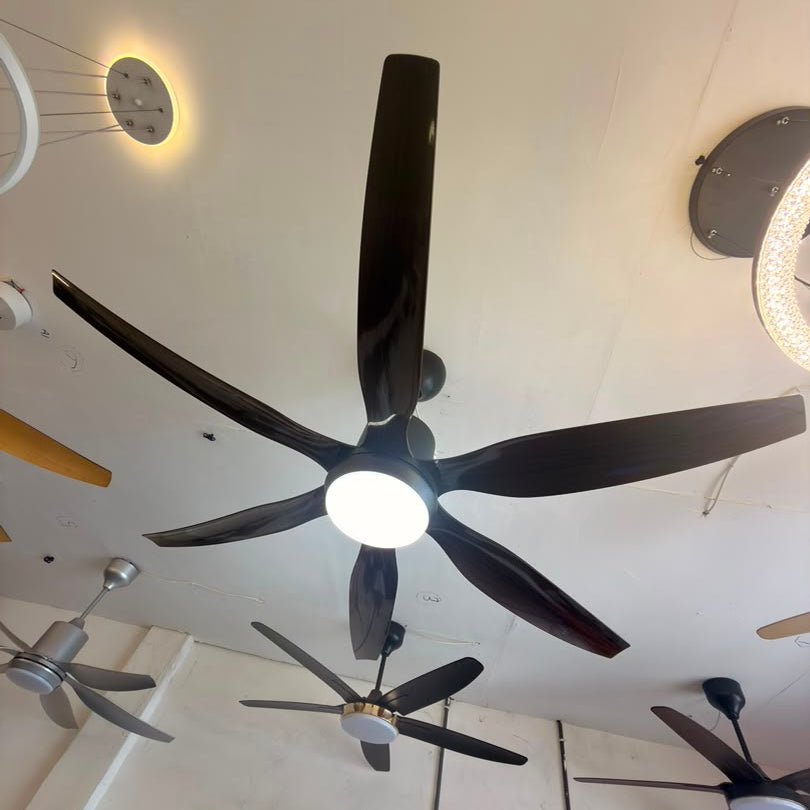 6 Blade Silent Cooling 3 Color LED 52 Inch Ceiling Fan with Light & Remote Control - Bumble Shop