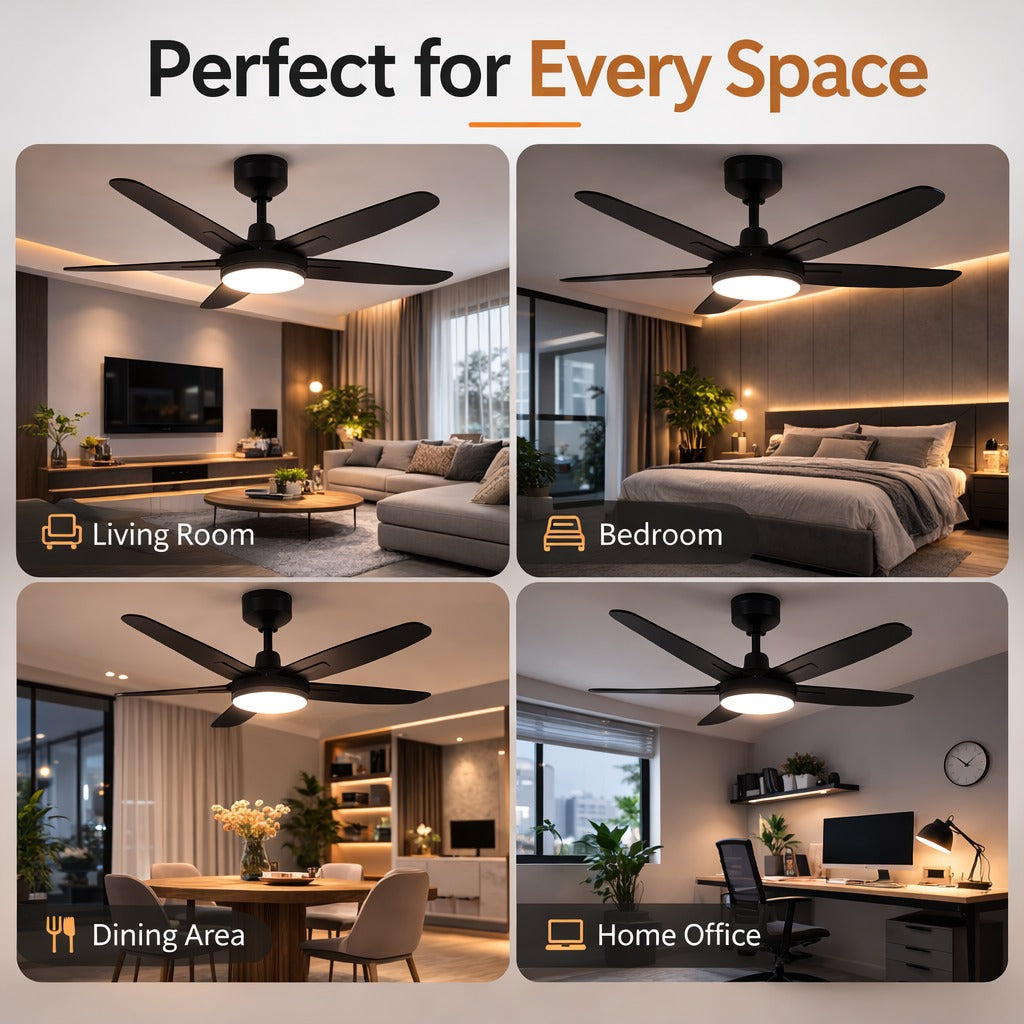 Summer Wind 5-Blade Ceiling Fan with LED Light 52 inches