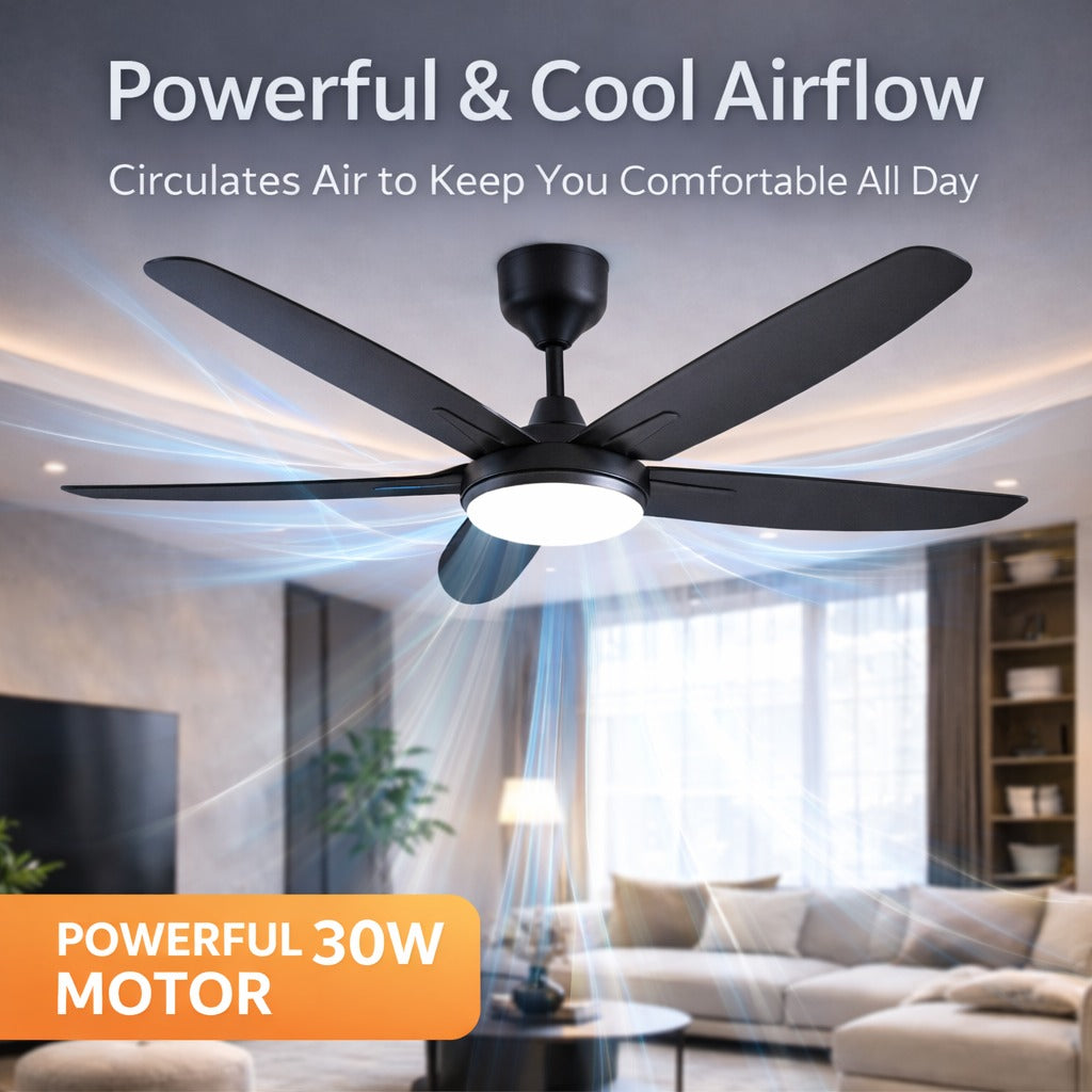Summer Wind 5-Blade Ceiling Fan with LED Light 52 inches
