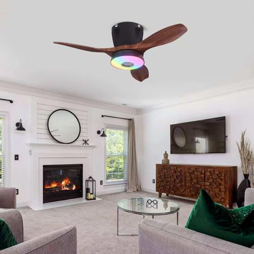 Portable Bluetooth Smart Ceiling Fan with LED Light - Bumble Shop