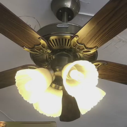 Summer Wind Luxury 5-Blade Ceiling Fan with Integrated 4-Light LED & Remote control for Bedrooms and