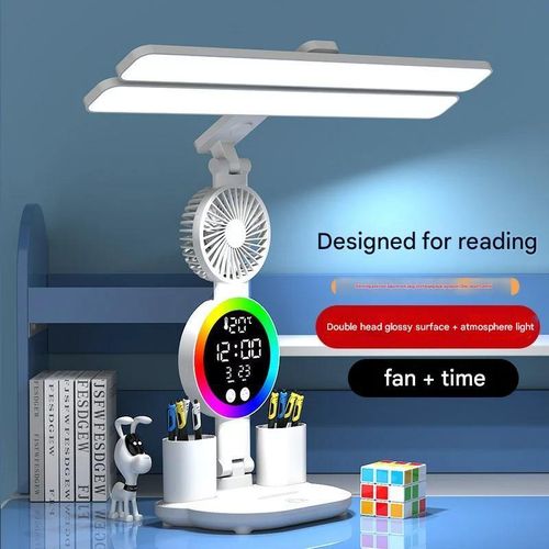 Rechargeable LED Desk Lamp with USB Fan - Bumble Shop