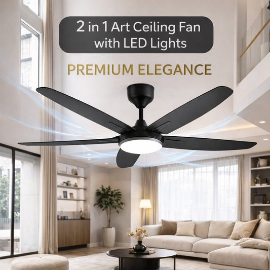 Summer Wind 5-Blade Ceiling Fan with LED Light 54 inches - Bumble Shop